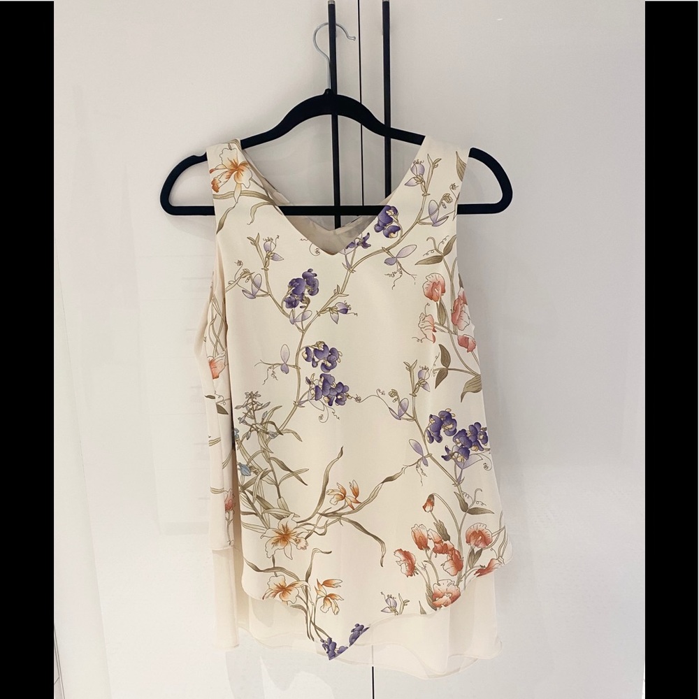 Chico’s floral chiffon top